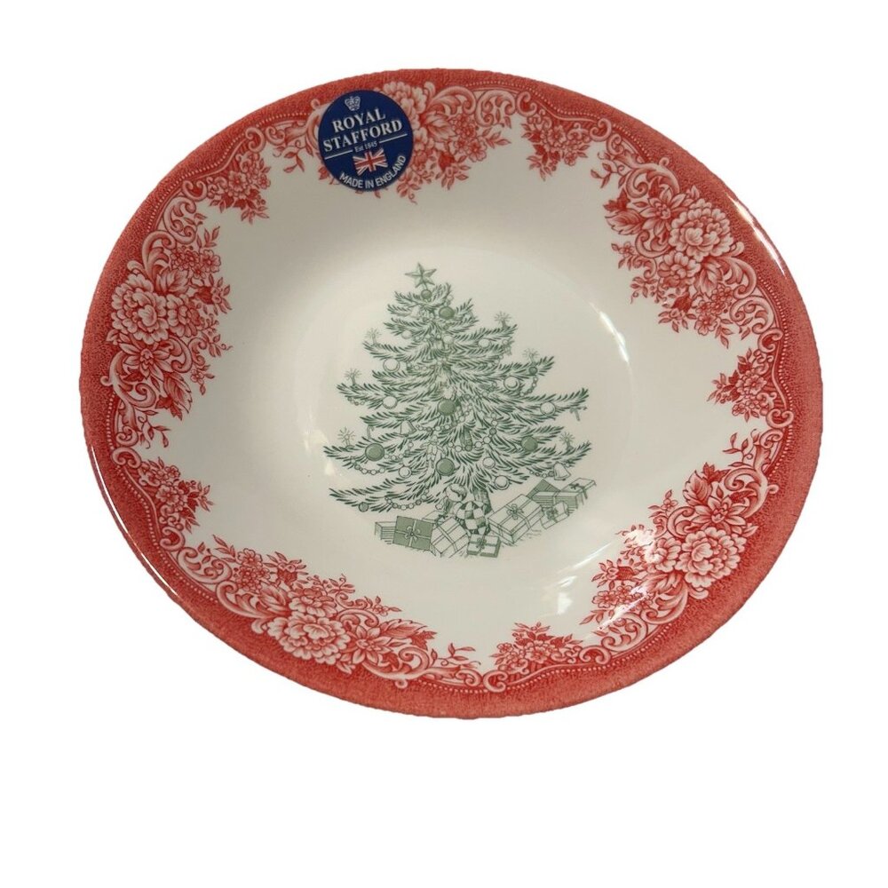 ROYAL STAFFORD New bowl set Christmas Tree 7.75” Classic coastal English country